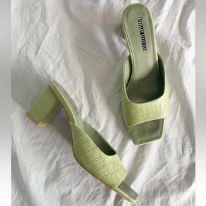 Princess Polly Clair De Lune Heels Neo Mint